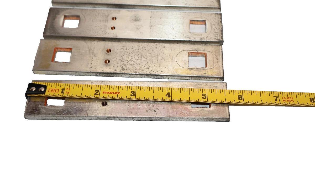 Used 5-1/2" x 1-1/8" x 1/4" Copper Buss Bar Plate (Lot of 4)