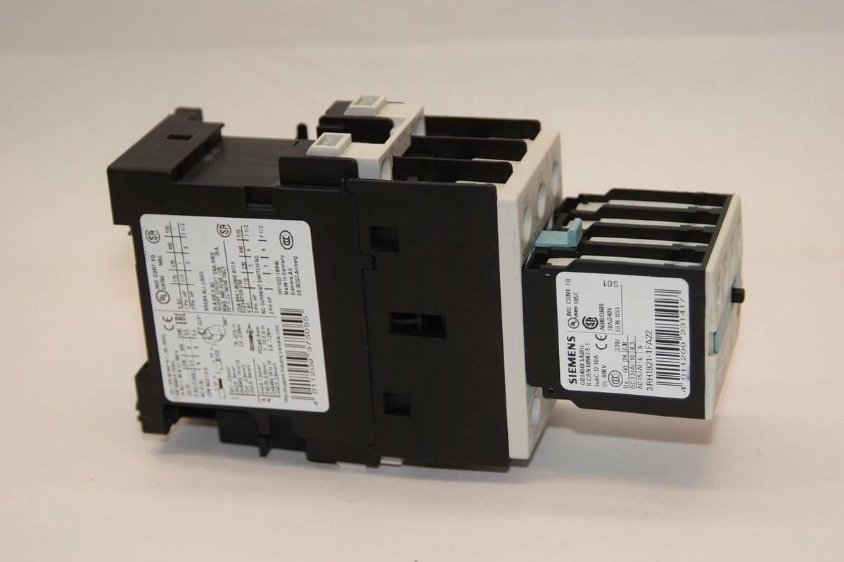 Used SIEMENS 3RT1023-1B..0 3RT10231B 24V Coil Contactor With L0160503