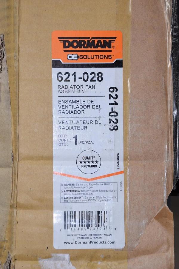 (NEW) DORMAN 621-028 Radiator Fan Assembly
