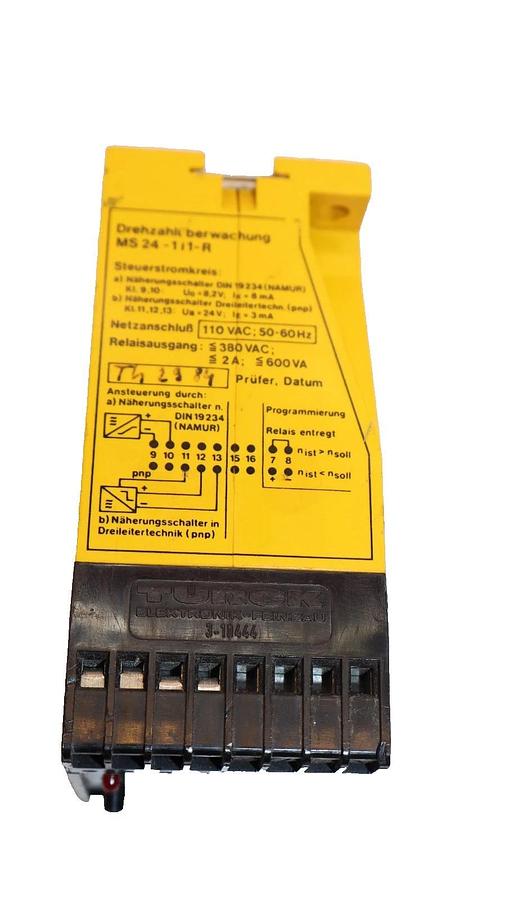 Used Turck MS24-111-R MultiSafe Rotational Speed Monitor