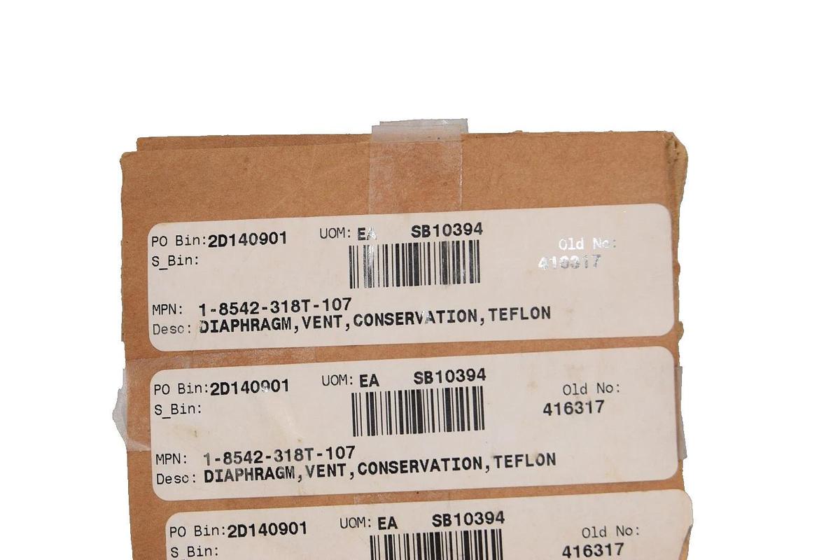 1-8542-318T-107 3.5" Diaphragm , vent , Conservation , Teflon  (New - Lot of 5)