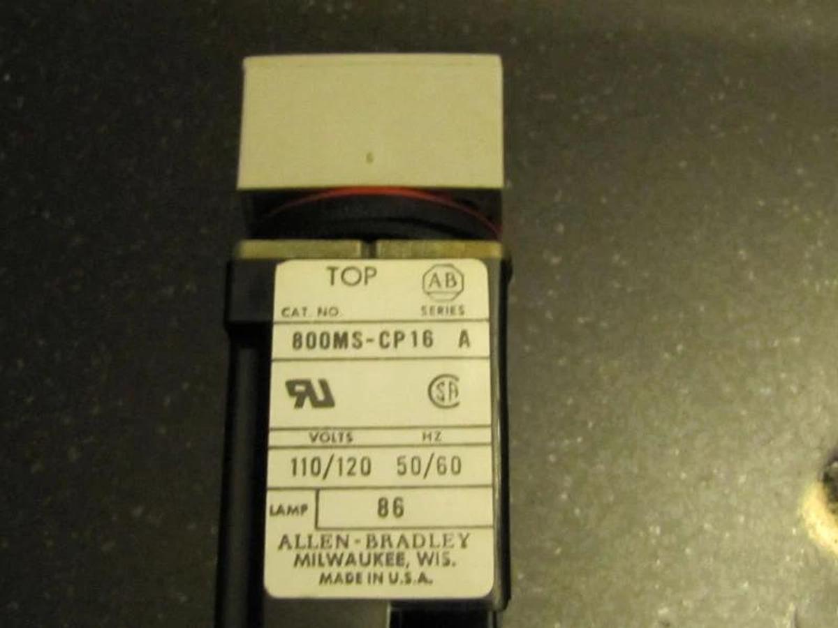 Used ALLEN BRADLEY 800MS-CP16 yellow   800MSCP16  800ms