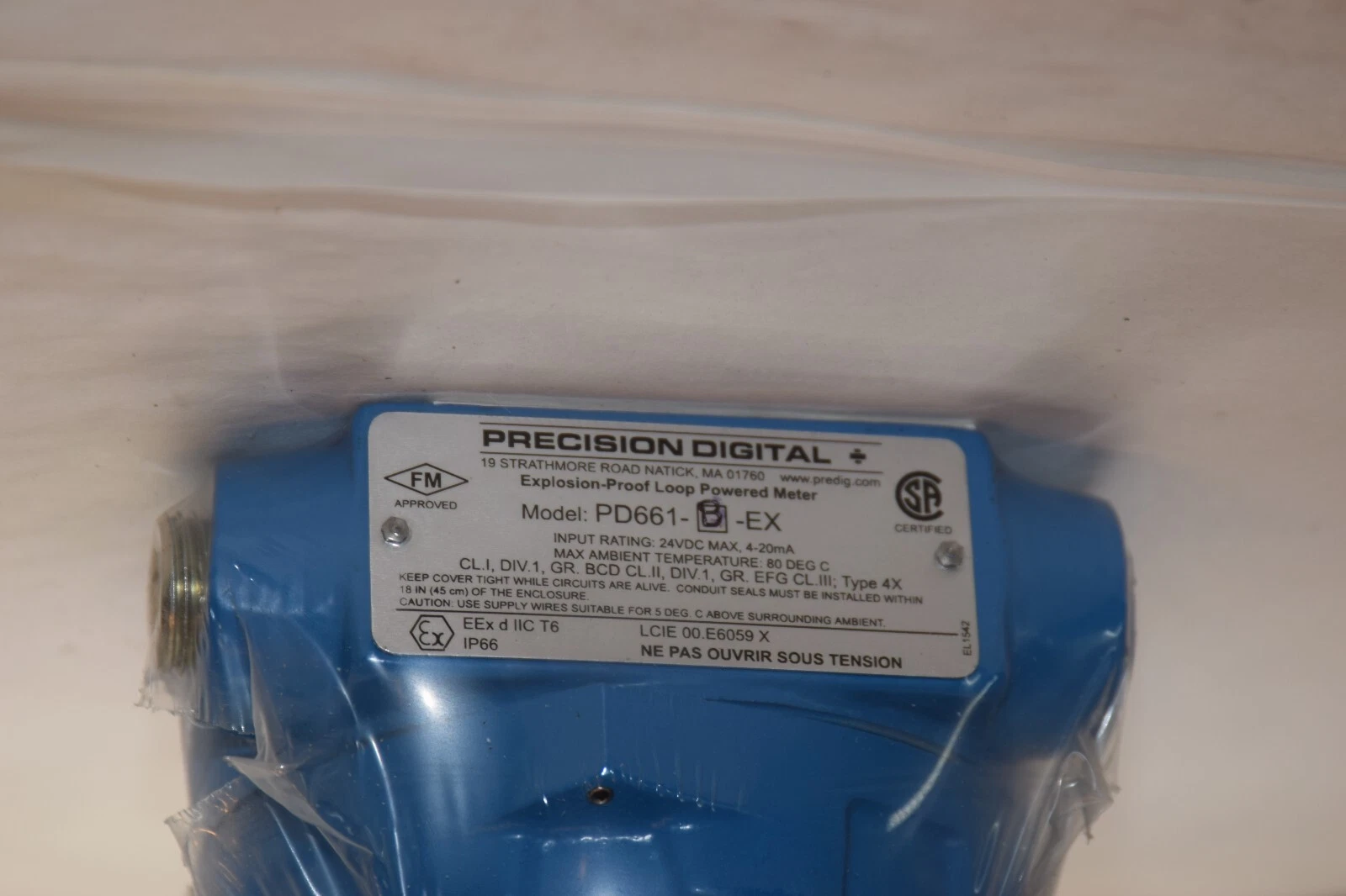 Precision Digital PD661-B-EX Explosion Proof Loop Powered Meter B/L PD661BEX