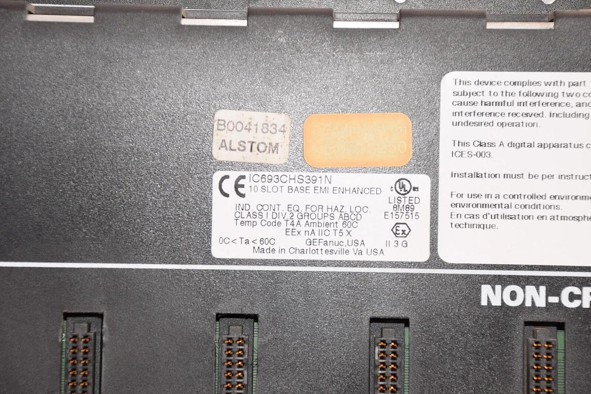 Used (Lot of 5) GE FANUC / ALSTOM IC693CHS391N 10-Slot Expansion Rack