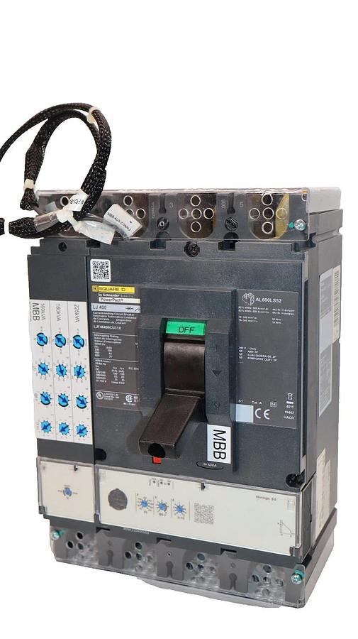 Used Square D Circuit Breaker LJF46400CU31X LJ 400 PowerPact LJ 400 Amp 3 Pole