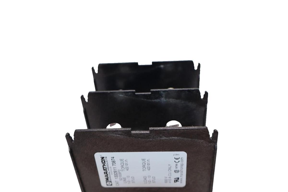 Used MARATHON 1332611 73874 , 133261173874 600V 410A 2P Power Distribution Block