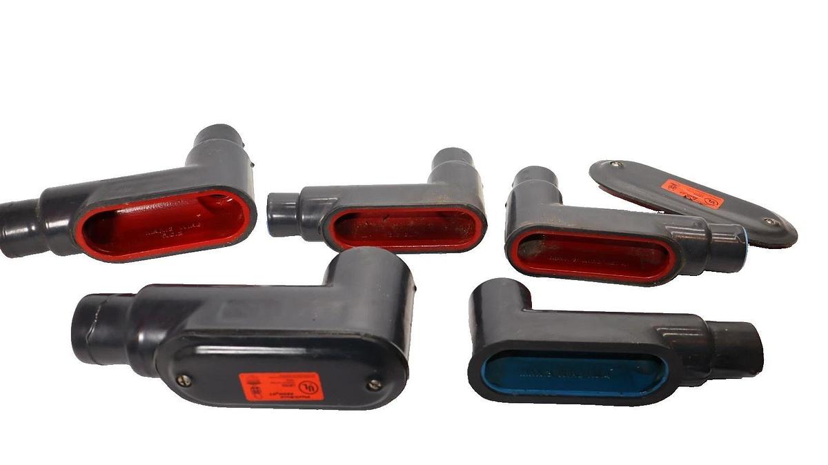 Used Plasti-Bond RedH20T 90° Conduit Body (Lot of 5)