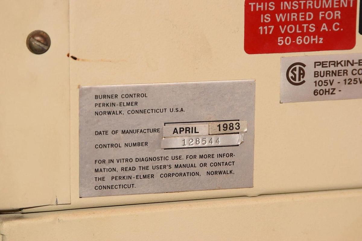 Used Perkin-Elmer Burner Control Unit Control# 128544 105-125v 60hz