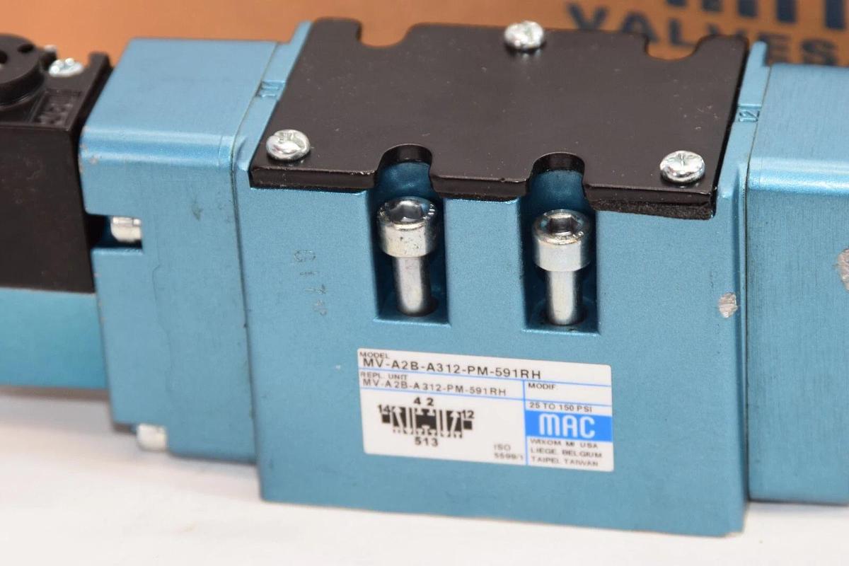 (NEW) MAC VALVES MV-A2B-A312-PM-591RH , PME-591RH Solenoid Valve *Chip, as is*