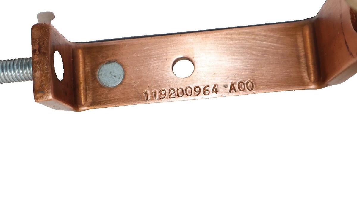 Used 4" x 1" x 1/4" x 2-1/2" x 1" Copper Buss Bar (Lot of 3)