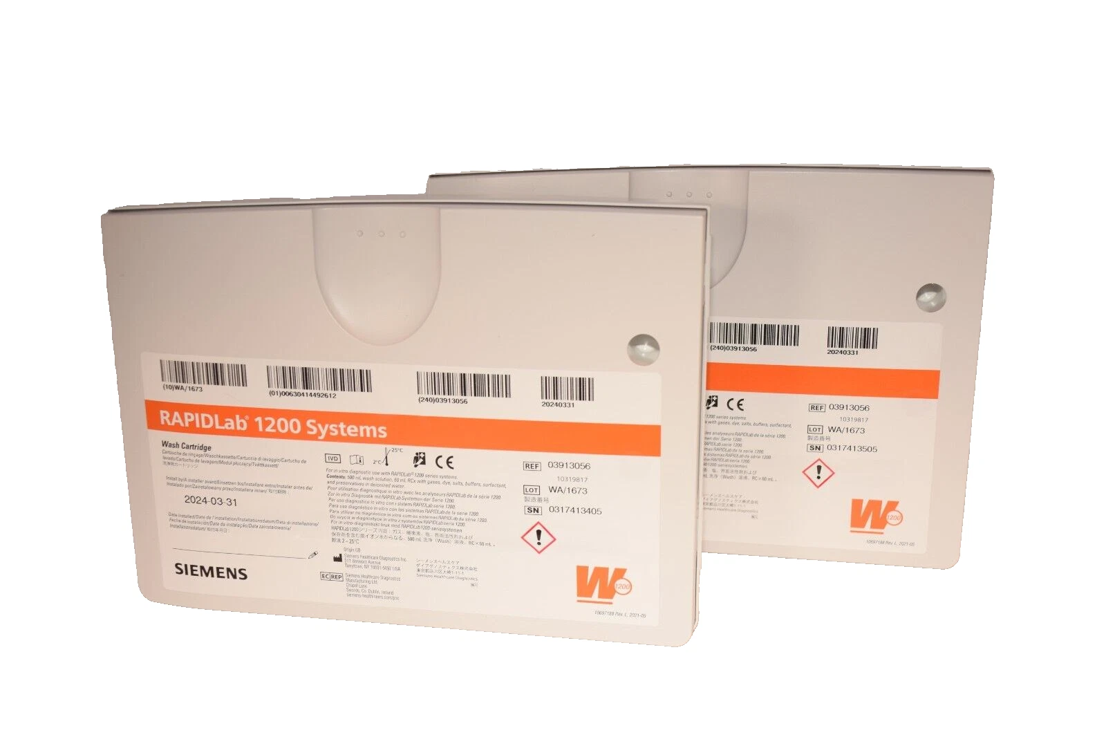 (NEW -Lot of 2) SIEMENS 10319817 Wash Cartridge For RAPIDLab 1200 Systems