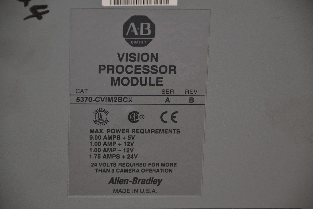 Used Allen-Bradley Vision Processor module 5370-CVIM2BCX Ser A Rev B 5370-CV2 BCX