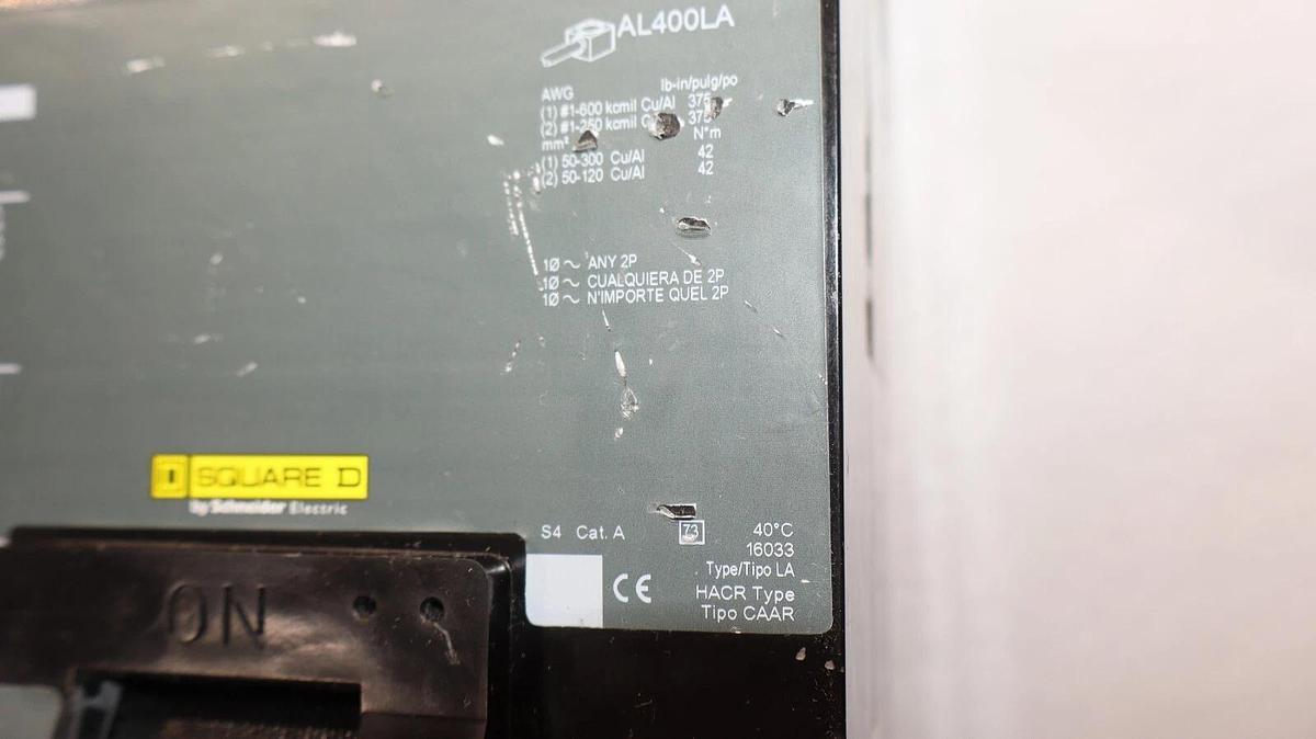 Used Square D Schneider HACR CAAR LA Circuit Breaker LA36300 300A 300 Amp 3p