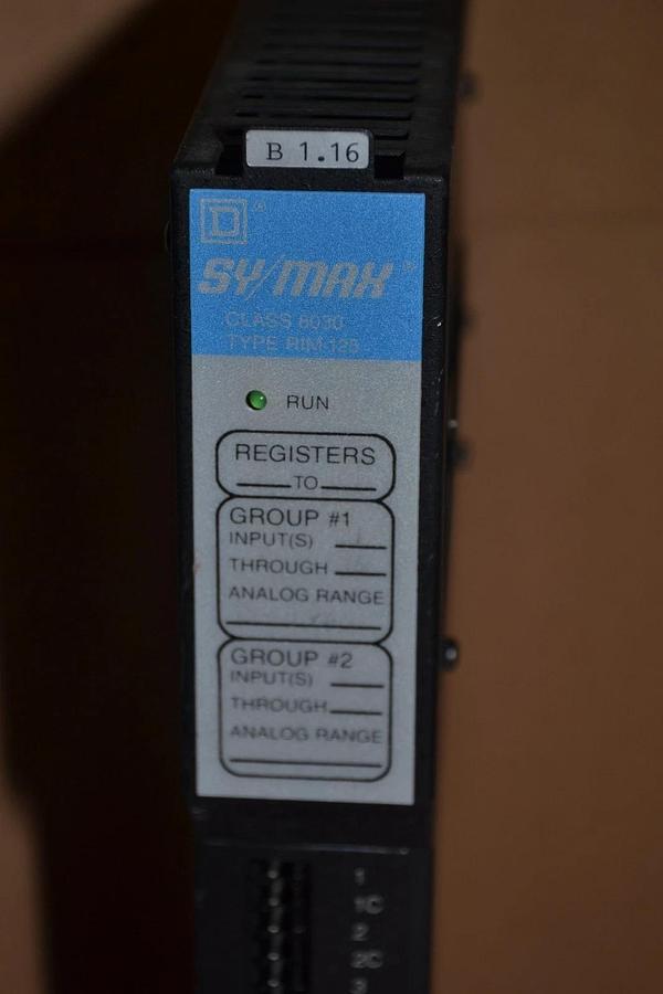 Used SQUARE D SY/MAX INPUT MODULE 8030 RIM125 30608-564-50 SER.B REV 1.16 5 VDC 800mA