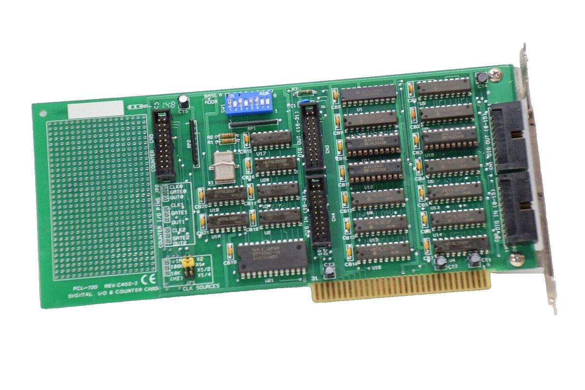 Used ADVANTECH PCL-720 Rev C 402-2 Digital I/O & Counter Circuit Board Card