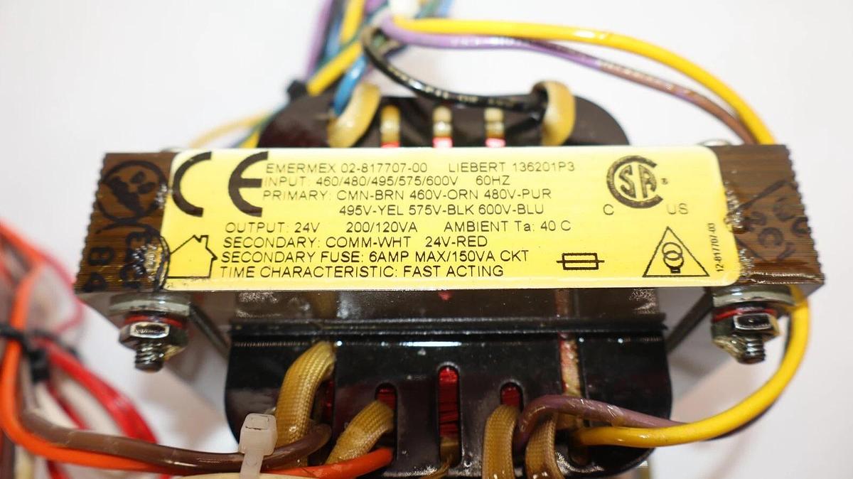 Used EMERMEX / LIEBERT 02-817707-00 , 136201P3 Transformer