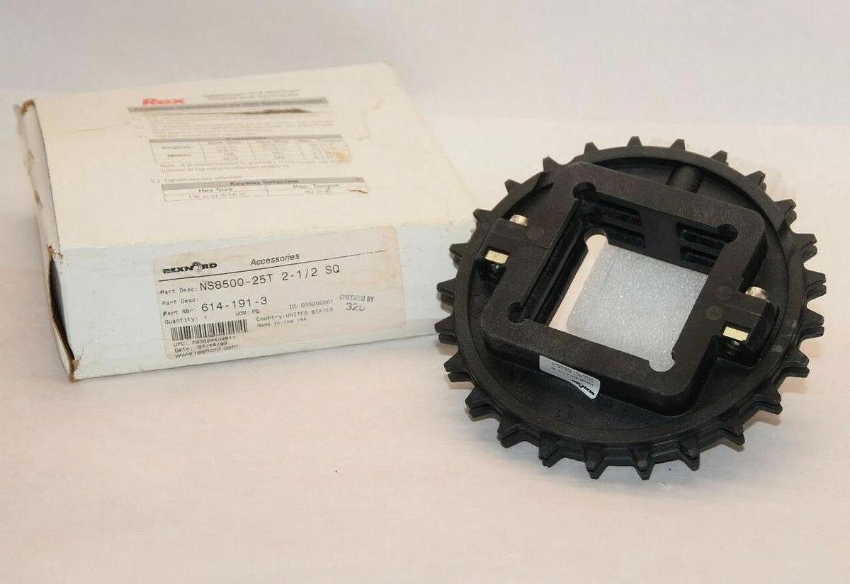 (NEW) REXNORD NS8500-25T 614-191-3 2-1/2 SQ 25Teeth Conveyor Sprocket