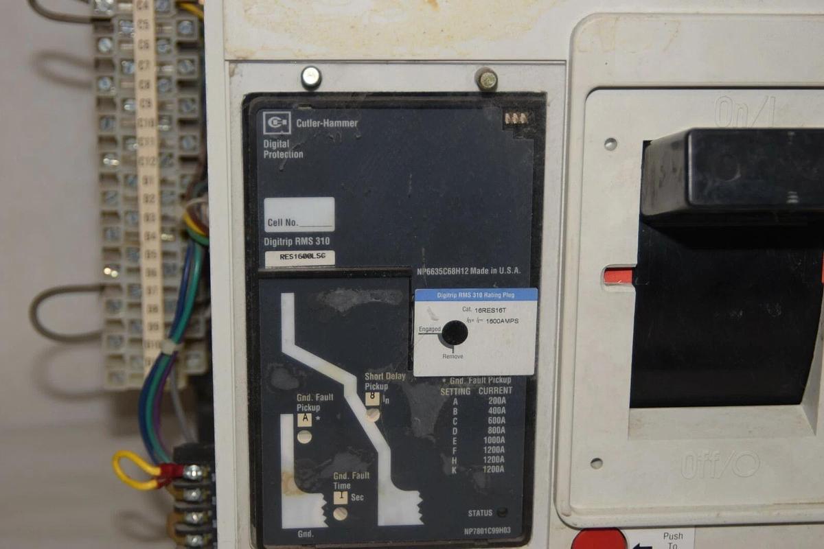 Used Cutler Hammer RD 3 pole 1600 amp RD316T35W Circuit Breaker RD316T35W RES1600LSG
