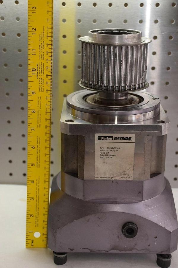 Used Parker Bayside 3:1 Horizontal Gearhead Gear head PS142-003-SH  PS142 003 SH