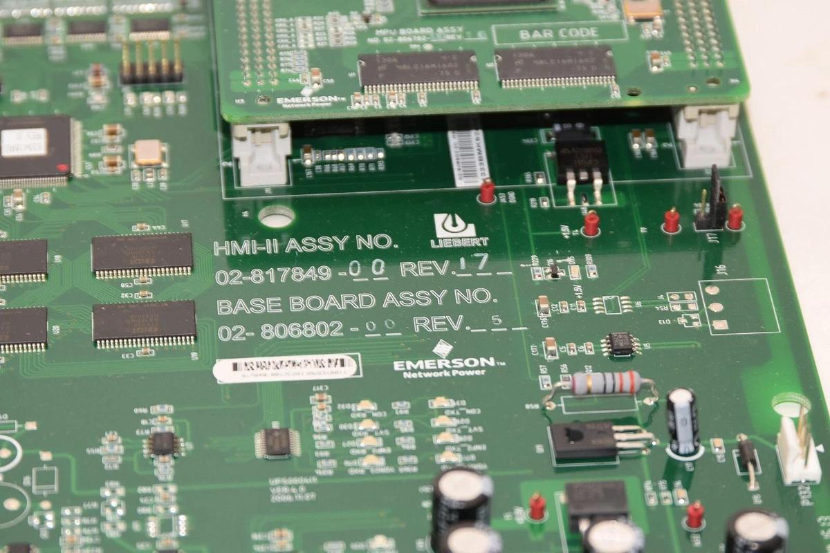 (NEW) EMERSON / LIEBERT 02-817849-00 Rev 17 02-806802-00 Rev 5 HMI-II Assy Board