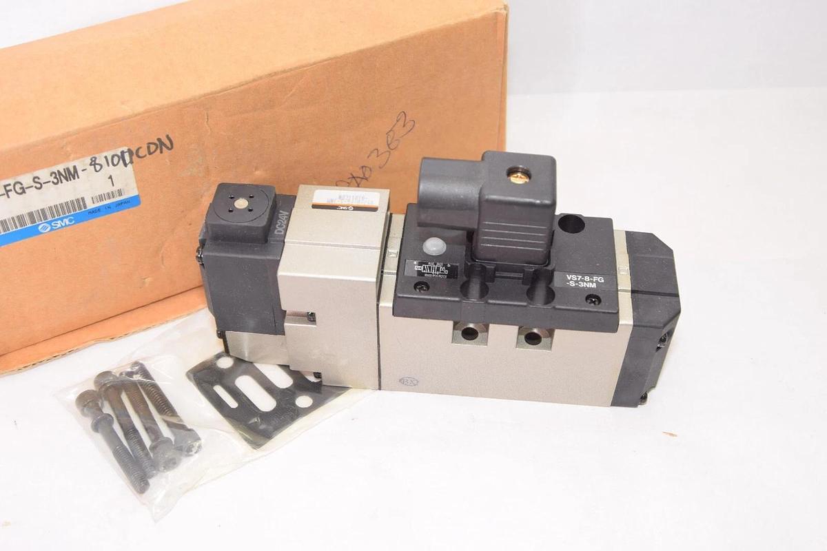 (NEW) SMC VS7-8-FG-S-3NM 81011C0N 24Vdc Coil Pneumatic Solenoid Valve