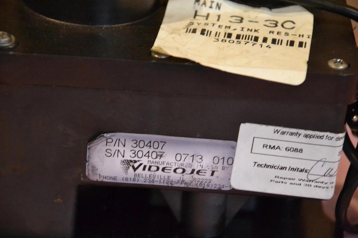 Used VIDEOJET RES-HI INK SYSTEM 30407 0713 010 H13-3C