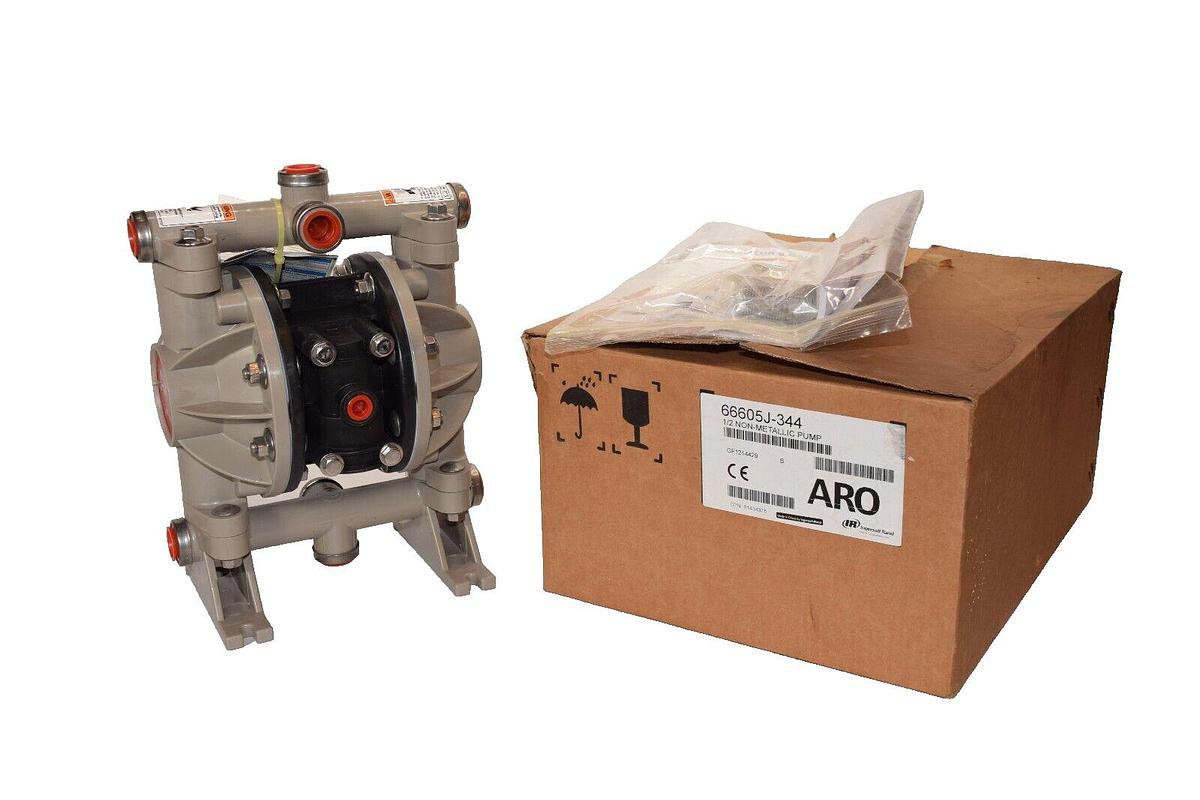 (NEW) ARO 66605J-344 100psi 6.9Bar 1/2 Non-Metallic Pump Double Diaphragm Pump