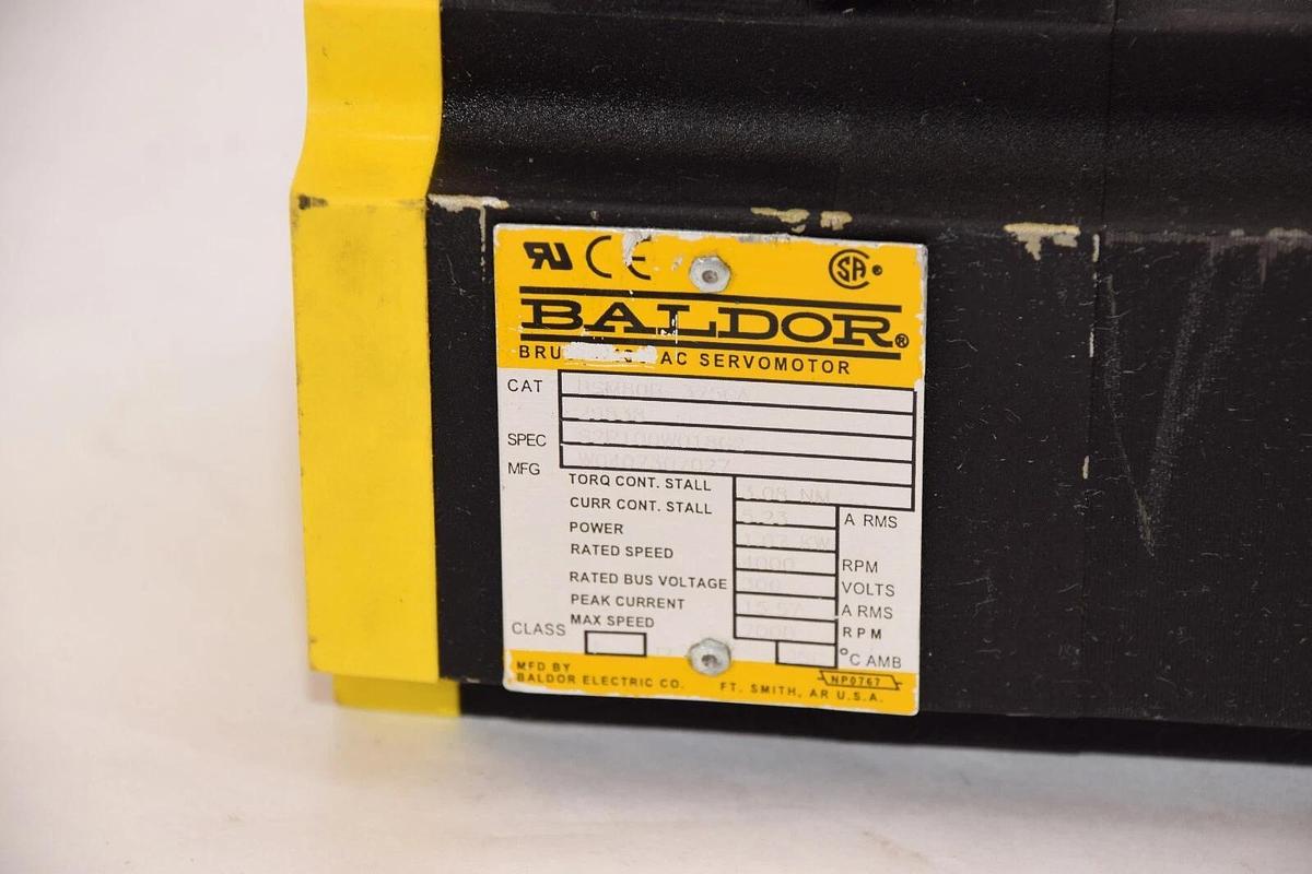 Used BALDOR BSM80B-375CA 4000rpm 300V Class F AC Servo Motor
