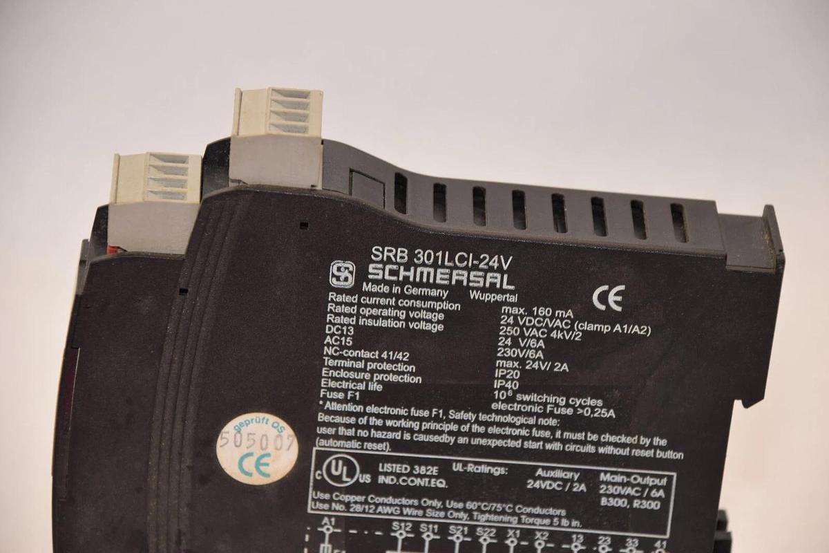 Used SCHMERSAL SRB 301LCI-24V , SRB301LCI-24V , 24V Safety Controller Relay