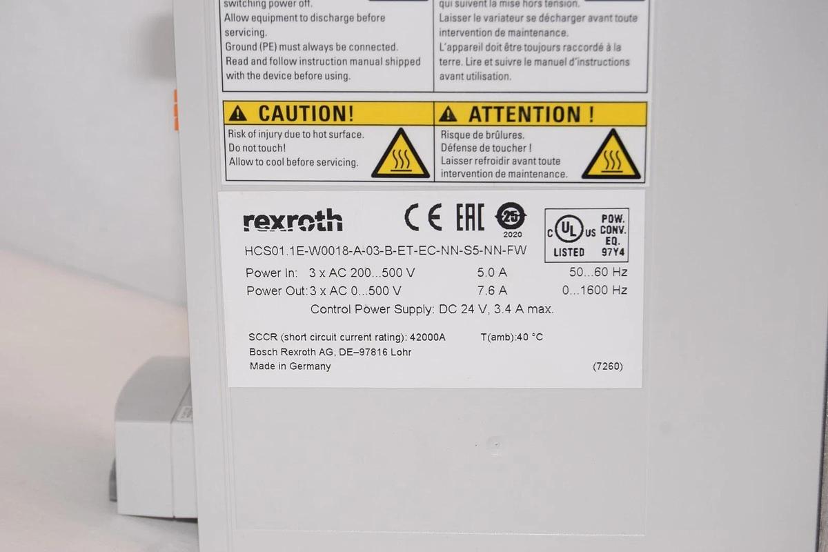 Rexroth Servo Drive HCS01.1E-W0018-A-03-B-ET-EC-NN-S5-NN-FW (NEW)