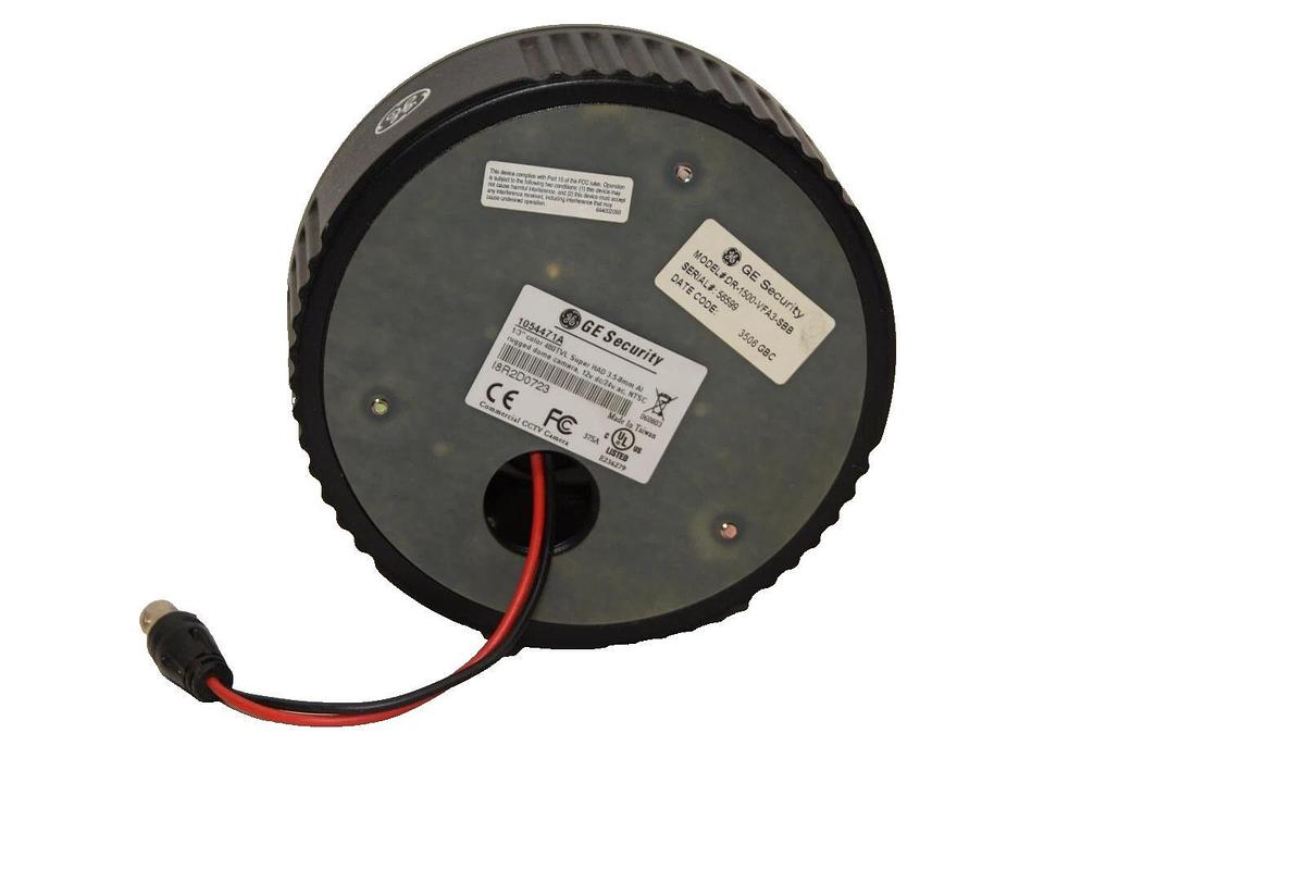 Used GE DR-1500-VFA3-SBB 1/3" Color 480TVL 12Vdc 24Vac 3.5-8.0m Dome Security Camera