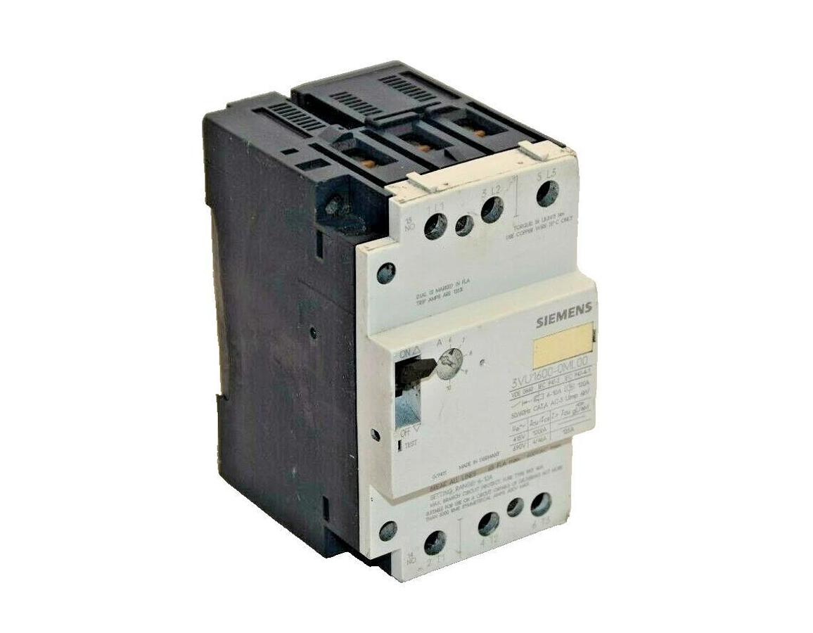 Used SIEMENS 3VU1600-0ML00 3VU16000ML00 6-10A 50/60Hz Motor Starter Breaker