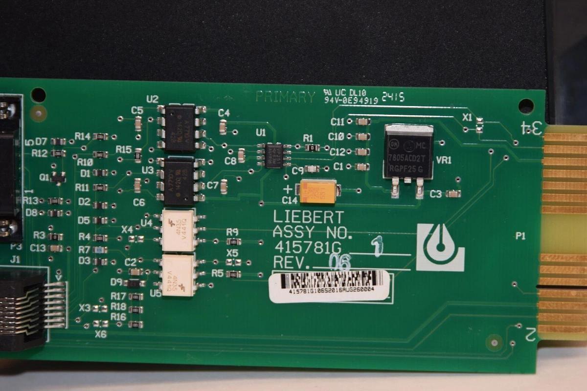Used LIEBERT 200545G2 Control Board With 415781G1 Rev 06 Interface Command Card