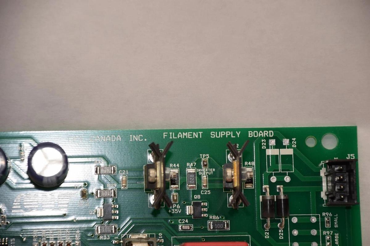 Used CPI CANADA INC 731407 , 73140712 Rev Y ,731405 Rev AC Filament Supply Board Card