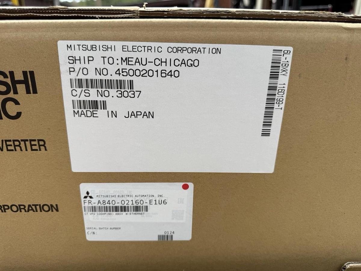 Mitsubishi VSD VFD Drive FR-A840-02160-E1U6 FRA84002160E1U6 100hp 480v Ether NEW