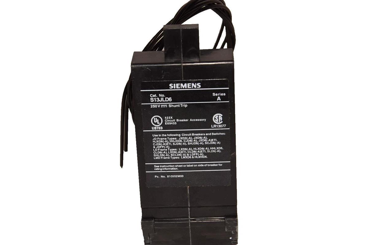 Siemens MCCB Shunt Trip 250Vdc S13JLD6 (New)
