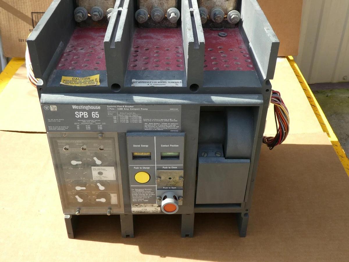 Used Westinghouse SPB 65 2000A Drawout Pow-R Breaker  w/ 1600 Amp Plug SPB100 2000 A
