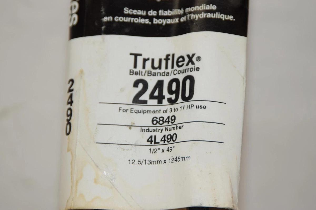 GATES Truflex V-Belt Belt 2490 4L490 1/2" x 49" (New)