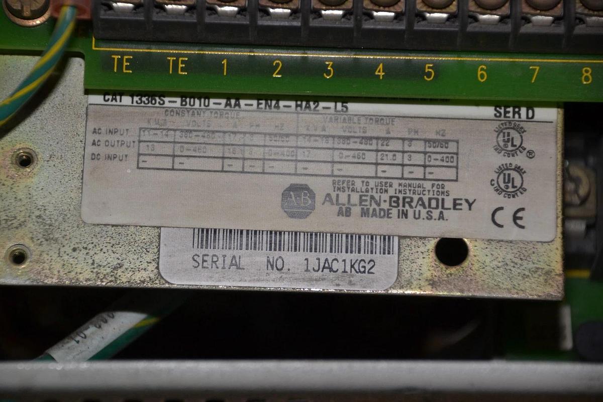 Used ALLEN BRADLEY1336S-B010-AA-EN4-HA2-L5 380-480V 1336 PLUS DRIVE