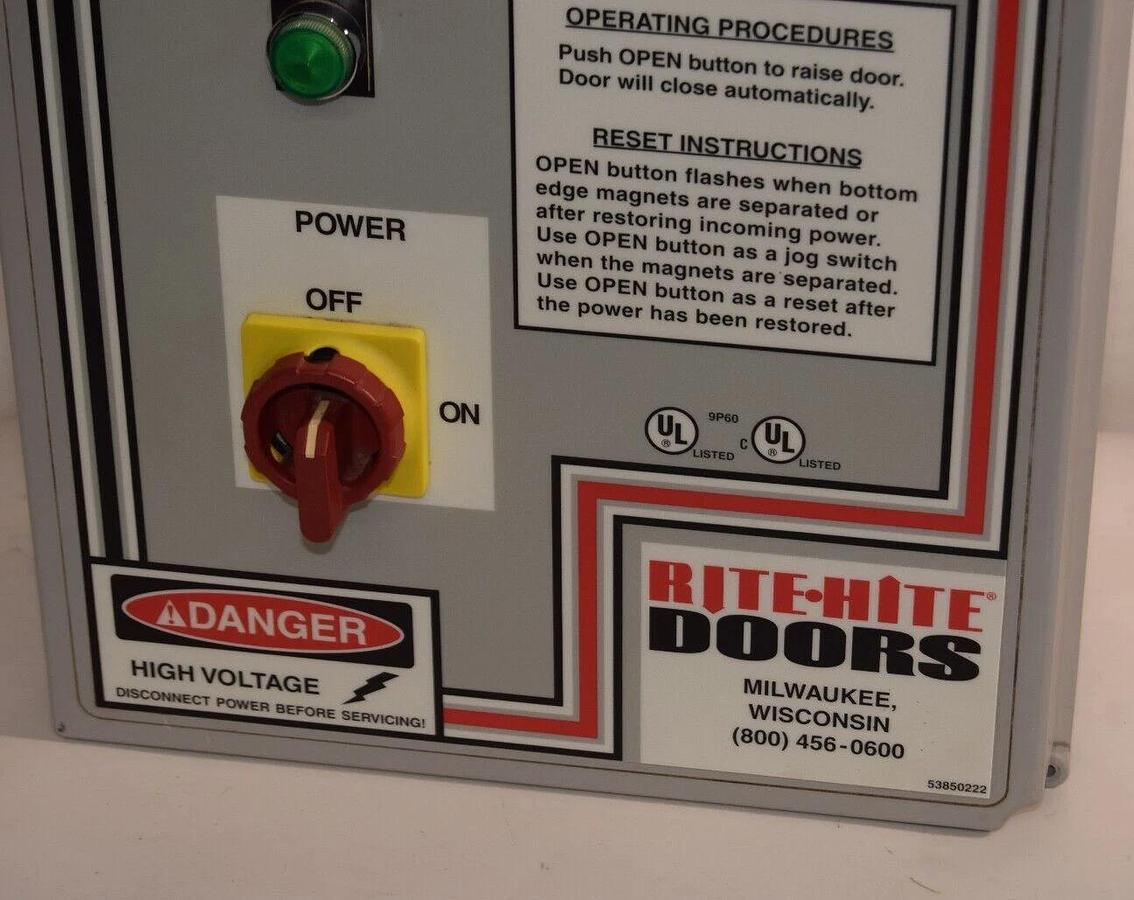 Used Rite-Hite Doors Protecdor Door Controller Model 8000/XL 8000 460v 3ph