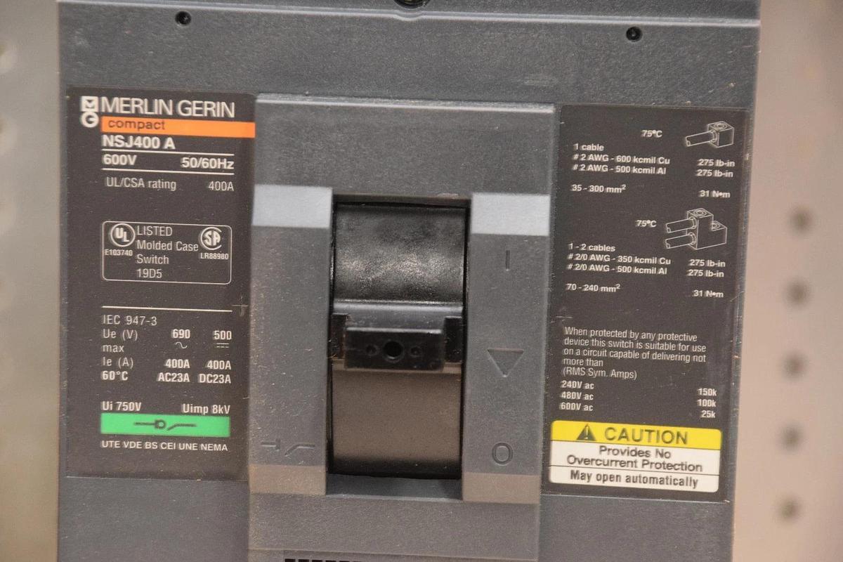 MERLIN GERIN Compact NJHN36000S40ABSO 400A Breaker 400 AMP 3 Pole NSJ400 A (New)