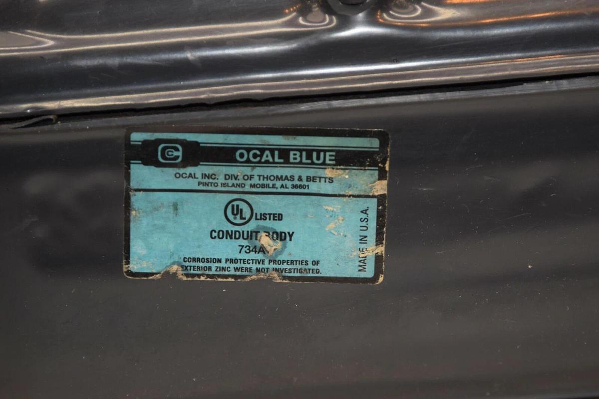 (NEW) THOMAS & BETTS OCAL Blue 8466538 734A 1-1/2" Coated Conduit Body Tee