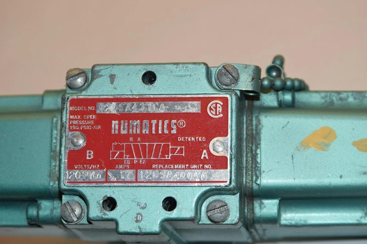 NUMATICS 12DSA431CA 12DSA400CA 120V 17A Solenoid Control Valve