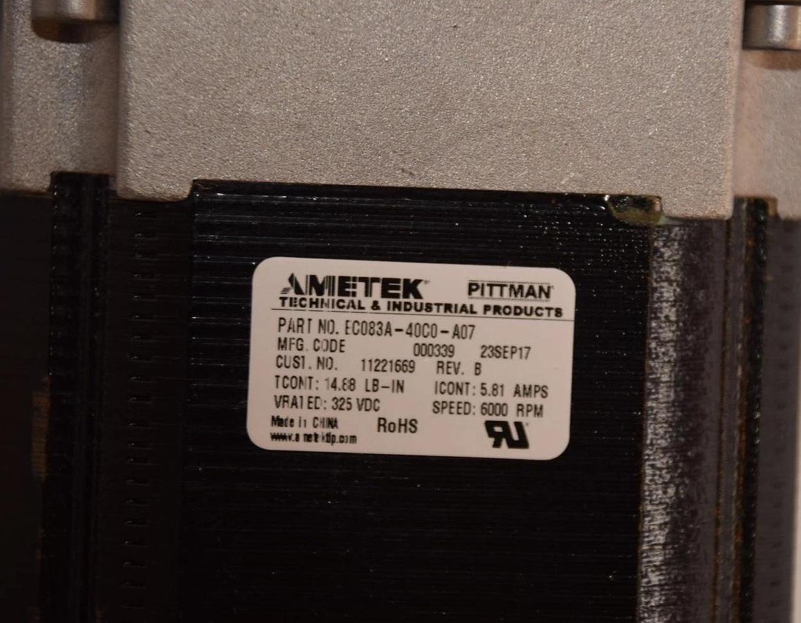 Used Ametek Pittman EC083A-40C0-A07 Motor Neugart Gearbox 100275343 PLFN064-050-RSSD3