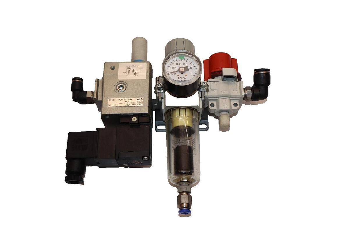 Used SMC AV2000-N02-5DZ Soft Start Valve , AW20-F02CG-A Regulator Valve Assembly