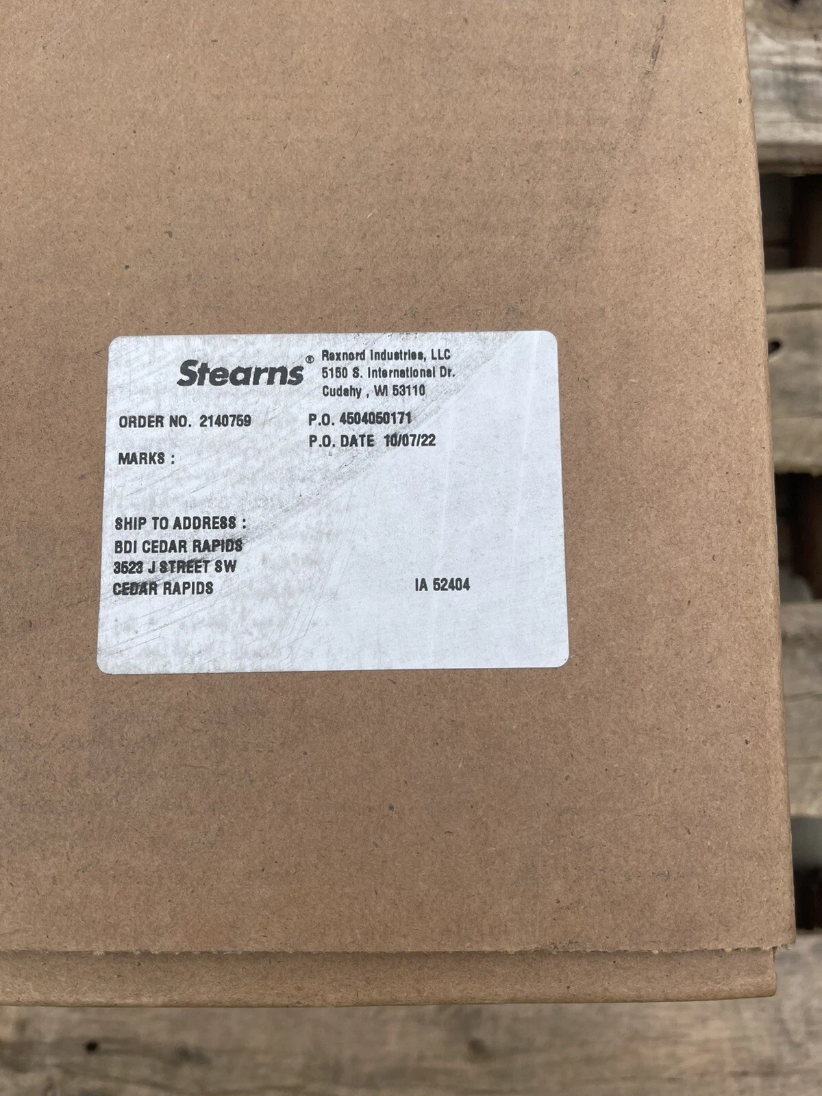 Used (New) STEARNS 1-082-315-00-FQB Motor Brake 10535997, 108231500FQB Brake Assembly