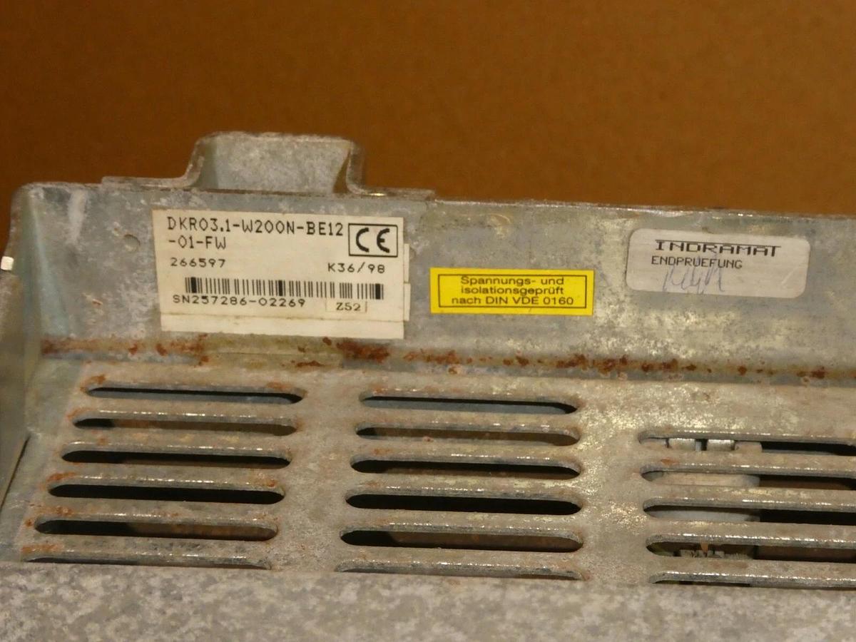 Used Indramat Rexroth Diax 03 DKR 03.1 DKR03.1-W200N-BE12-01-FW