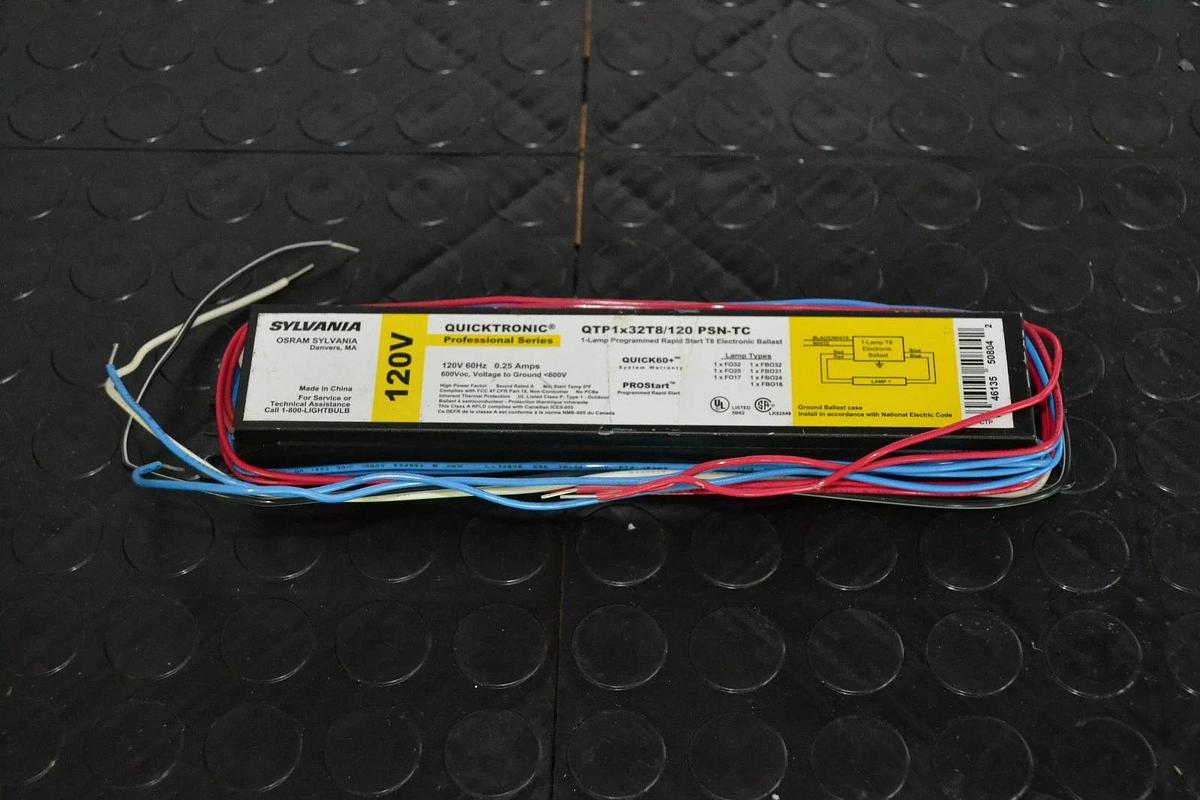 SYLVANIA T8 ELECTRONIC BALLAST QTP1x32T8/120 PSN-TC QTP1x32T8 120 PSN-TC NEW