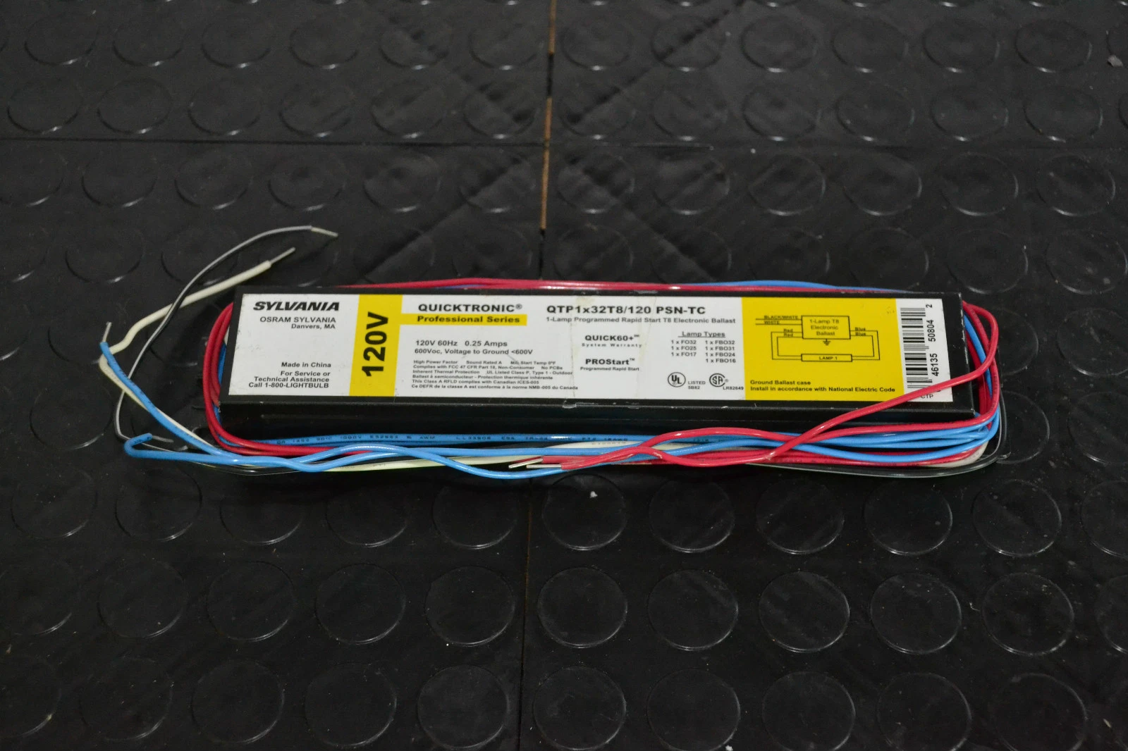 SYLVANIA T8 ELECTRONIC BALLAST QTP1x32T8/120 PSN-TC QTP1x32T8 120 PSN-TC NEW