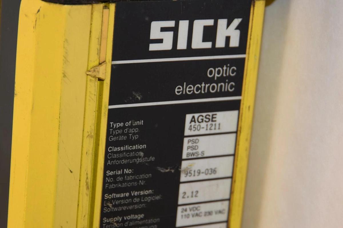 Used SICK Light Curtain Receiver AGSE 450-1211 Version 2.12 24Vdc 441mm AGSE4501211
